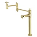 Kingston Brass Deck Mount Pot Filler, Polished Brass KS3702AX